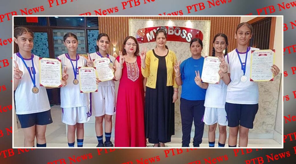 Great achievement of British Olivia School in district level basketball, U-14, 17 and 19 girls teams won second place