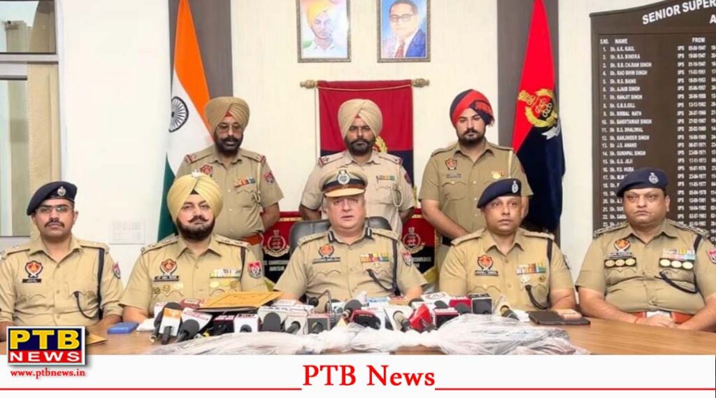 punjab amritsar police bust arms smuggling network seize ak47 with cartridges