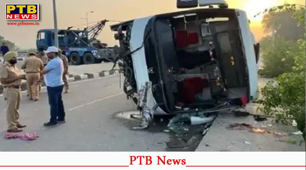 Big accident bus falls off flyover in nawanshahr 2 LPU Student 2 including 3 students accident caused