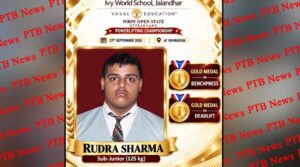 Ivy World School Student Rudra Sharma Wins Two Gold Medals at WRPF Open State Uttrakhand Powerlifting Championship