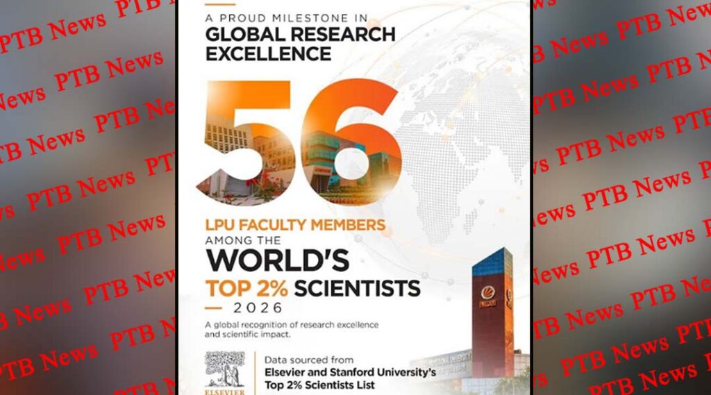 56 LPU Faculty among the World’s Top 2% Scientists in 2026, 23 Ranked in the Top 100 Research Subfields