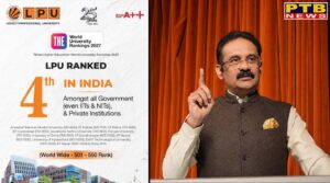 LPU Rises to 4th in India in Times Higher Education World University Rankings 2027, Moves into 501–550 Global Rank